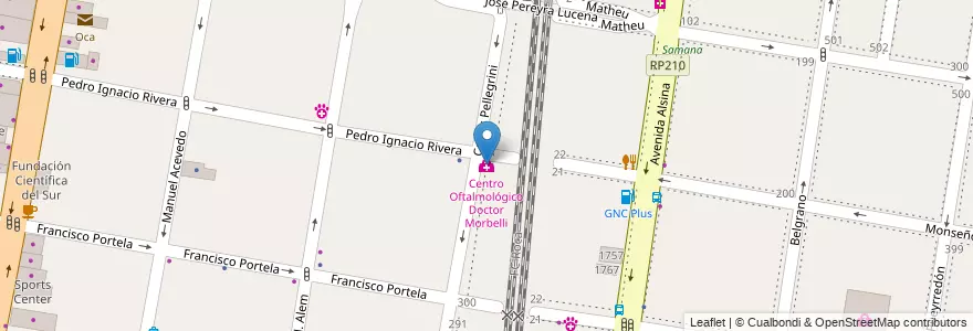 Mapa de ubicacion de Centro Oftalmológico Doctor Morbelli en Arjantin, Buenos Aires, Partido De Lomas De Zamora, Lomas De Zamora.