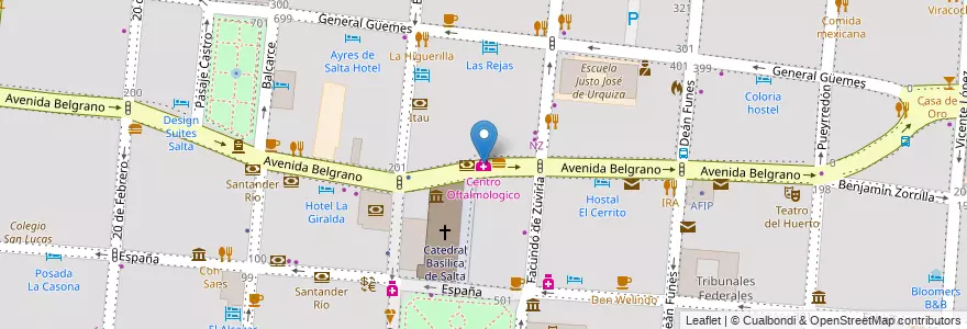 Mapa de ubicacion de Centro Oftalmologico en 아르헨티나, Salta, Capital, Municipio De Salta, Salta.