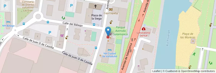 Mapa de ubicacion de Centro Óptico Ramón Pradera en İspanya, Castilla Y León, Valladolid, Valladolid.