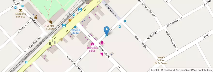 Mapa de ubicacion de Centro Parking Ezeiza en Arjantin, Buenos Aires, Partido De Ezeiza, Ezeiza.