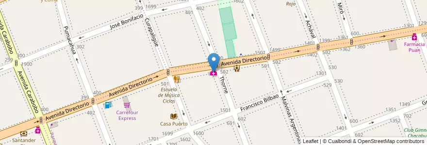 Mapa de ubicacion de Centro Pediatrico Caballito, Parque Chacabuco en الأرجنتين, Ciudad Autónoma De Buenos Aires, Comuna 7, Buenos Aires.