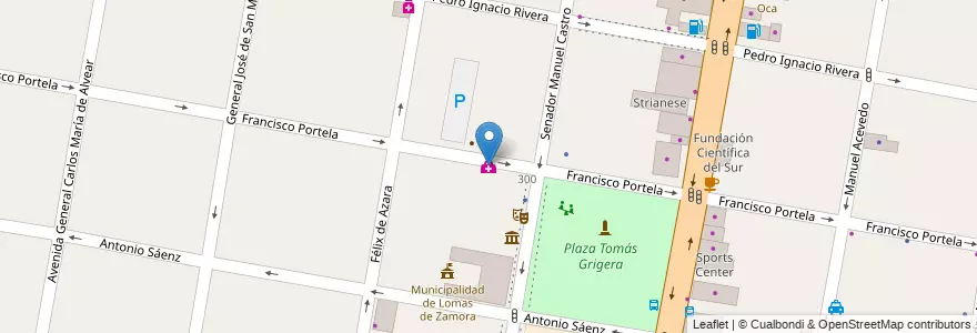 Mapa de ubicacion de Centro Pediátrico Lomas en アルゼンチン, ブエノスアイレス州, Partido De Lomas De Zamora, Lomas De Zamora.