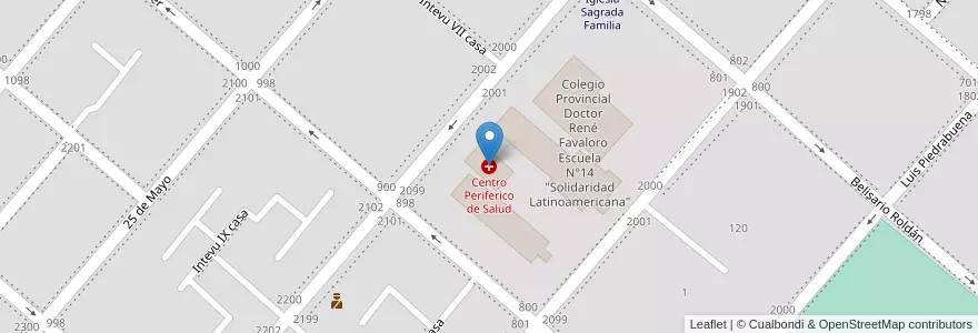 Mapa de ubicacion de Centro Periferico de Salud en آرژانتین, استان تیرا دل فوئگو, شیلی, Río Grande, Departamento Río Grande.