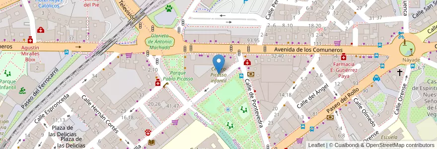 Mapa de ubicacion de Centro Picasso infantil en Испания, Кастилия И Леон, Саламанка, Campo De Salamanca, Саламанка.