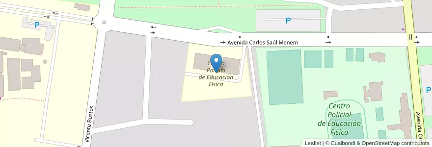 Mapa de ubicacion de Centro Policial de Educación Física en アルゼンチン, ラ・リオハ州, Departamento Capital, La Rioja.