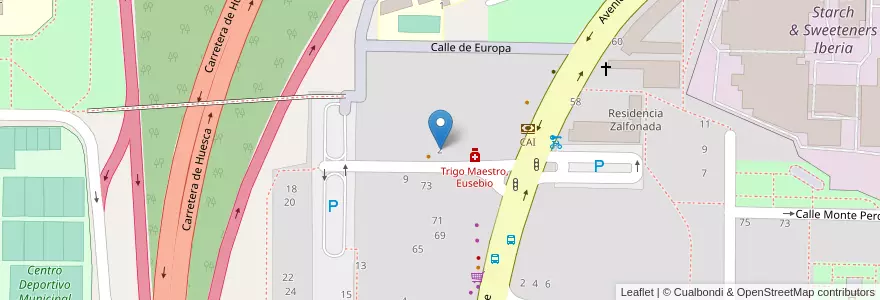 Mapa de ubicacion de Centro Privado de Educación Infantil Andarines en إسبانيا, أرغون, سرقسطة, Zaragoza, سرقسطة.