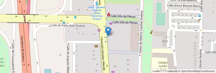 Mapa de ubicacion de Centro Privado de Educación Infantil Chip y Chop en 스페인, Aragón, 사라고사, Zaragoza, 사라고사.