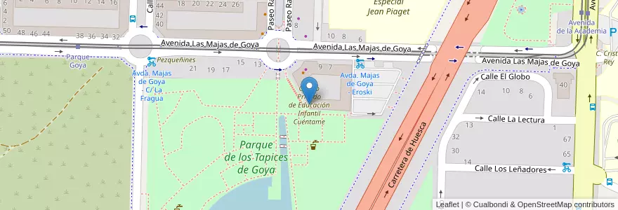 Mapa de ubicacion de Centro Privado de Educación Infantil Cuéntame en Spagna, Aragón, Saragozza, Zaragoza, Saragozza.