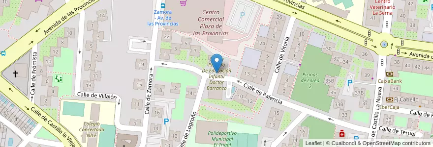 Mapa de ubicacion de Centro Privado De Educación Infantil Doctor Barranco en 스페인, Comunidad De Madrid, Comunidad De Madrid, Área Metropolitana De Madrid Y Corredor Del Henares, Fuenlabrada.