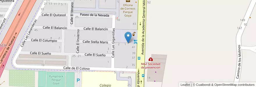 Mapa de ubicacion de Centro Privado de Educación Infantil Karacol en Espanha, Aragão, Saragoça, Zaragoza, Saragoça.