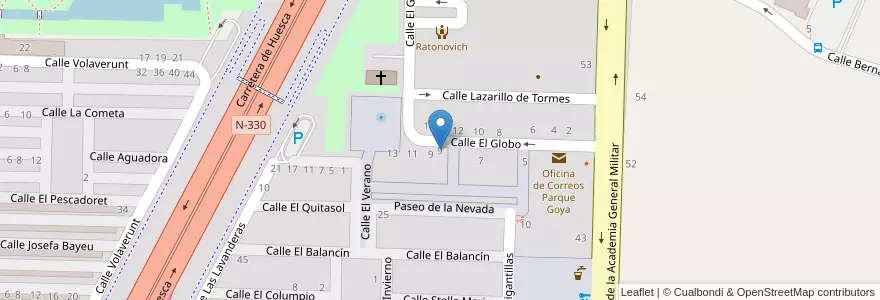 Mapa de ubicacion de Centro Privado de Educación Infantil Saltarines en 西班牙, Aragón, 萨拉戈萨, Zaragoza, 萨拉戈萨.