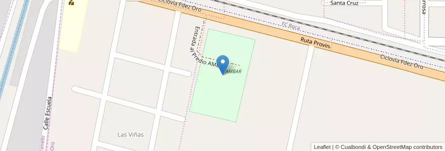 Mapa de ubicacion de Centro Recreativo A.M.B.A.R. en アルゼンチン, チリ, リオネグロ州, Municipio De General Fernández Oro, Departamento General Roca, Fernández Oro.