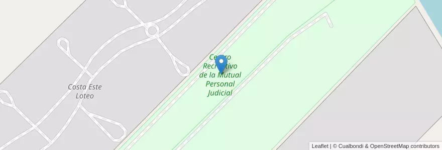 Mapa de ubicacion de Centro Recreativo de la Mutual Personal Judicial en アルゼンチン, リオネグロ州, Departamento Adolfo Alsina, Viedma.