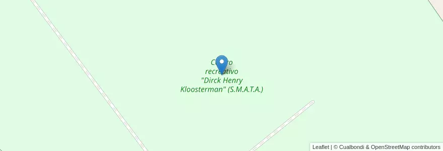 Mapa de ubicacion de Centro recreativo "Dirck Henry Kloosterman" (S.M.A.T.A.) en Argentinië, Buenos Aires, Partido De Cañuelas.