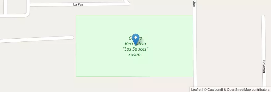 Mapa de ubicacion de Centro Recreativo "Los Sauces" Sosunc en 아르헨티나, 칠레, 네우켄주, Departamento Confluencia, Municipio De Neuquén.