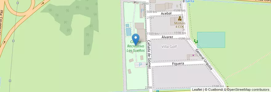 Mapa de ubicacion de Centro Recreativo Los Sueños en 阿根廷, Santa Fe, Departamento Rosario, Municipio De Funes, Funes.