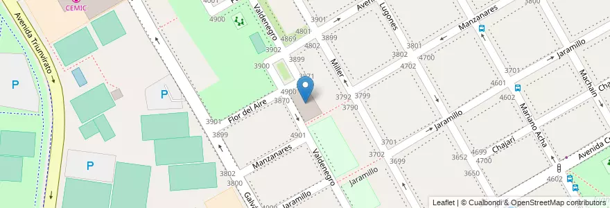 Mapa de ubicacion de Centro Recreativo Saavedra, Saavedra en Argentinië, Ciudad Autónoma De Buenos Aires, Comuna 12, Buenos Aires.