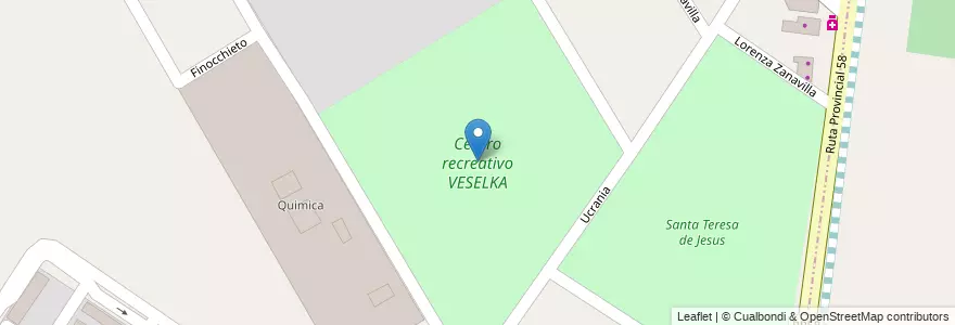 Mapa de ubicacion de Centro recreativo VESELKA en 阿根廷, 布宜诺斯艾利斯省, Canning.