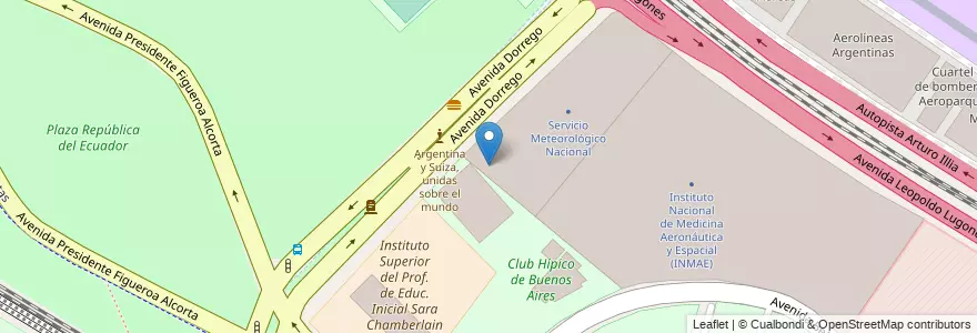Mapa de ubicacion de Centro Regional de Formación Profesional en Metereología Hugo Ordij, Palermo en Arjantin, Ciudad Autónoma De Buenos Aires, Buenos Aires, Comuna 14.