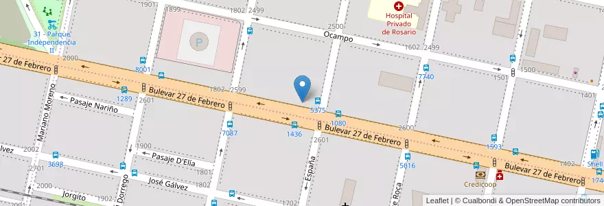 Mapa de ubicacion de Centro Sadosky en آرژانتین, سانتافه, Departamento Rosario, Municipio De Rosario, تسبیح.
