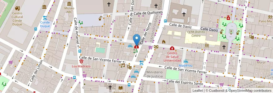 Mapa de ubicacion de Centro Salud Palma Norte en Spain, Community Of Madrid, Community Of Madrid, Área Metropolitana De Madrid Y Corredor Del Henares, Madrid.