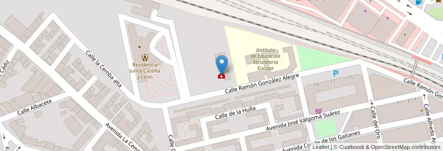 Mapa de ubicacion de Centro Salud Ponferrada III en スペイン, カスティーリャ・イ・レオン州, León, El Bierzo, Ponferrada.