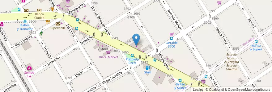 Mapa de ubicacion de Centro Sec, Saavedra en Argentine, Ciudad Autónoma De Buenos Aires, Comuna 12, Buenos Aires.