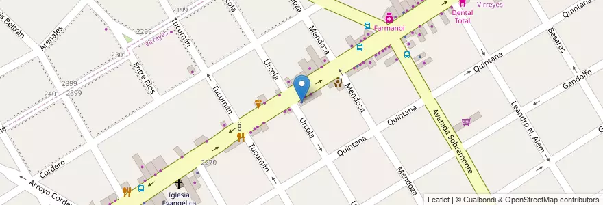 Mapa de ubicacion de Centro Seguros en Argentina, Buenos Aires, Partido De San Fernando, Victoria.