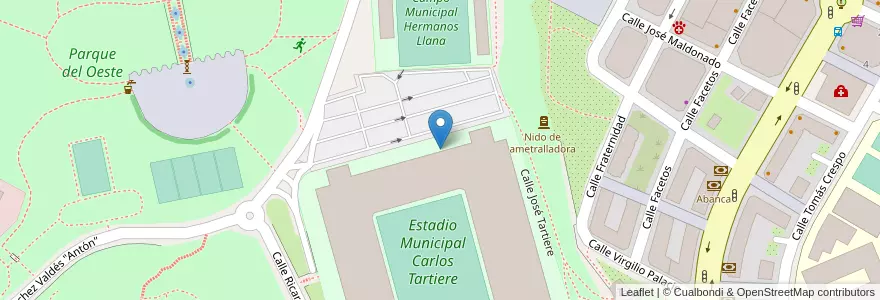 Mapa de ubicacion de Centro Social de la Eria en Spanien, Asturien, Asturien, Oviedo.
