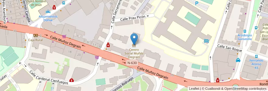 Mapa de ubicacion de Centro Social Muñoz Degrain en Spagna, Asturie, Asturie, Oviedo.