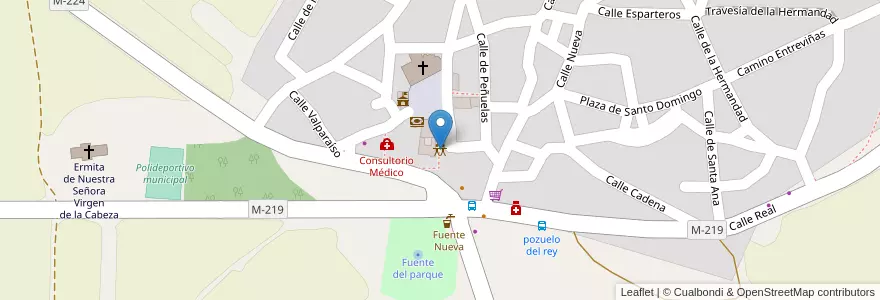 Mapa de ubicacion de centro social pozuelo del rey en Sepanyol, Comunidad De Madrid, Comunidad De Madrid, Cuenca Del Henares, Pozuelo Del Rey.