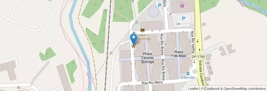 Mapa de ubicacion de Centro Sociocultural A Barcala en スペイン, ガリシア州, A Coruña, A Coruña, Cambre.