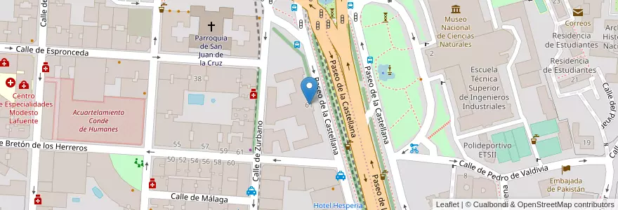 Mapa de ubicacion de Centro Superior de Estudios de la Defensa Nacional (CESEDEN) en Spanien, Autonome Gemeinschaft Madrid, Autonome Gemeinschaft Madrid, Área Metropolitana De Madrid Y Corredor Del Henares, Madrid.