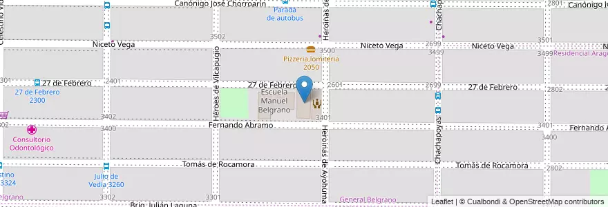 Mapa de ubicacion de Centro Vecinal Barrio General Belgrano en Argentina, Córdova, Departamento Capital, Pedanía Capital, Córdoba, Municipio De Córdoba.