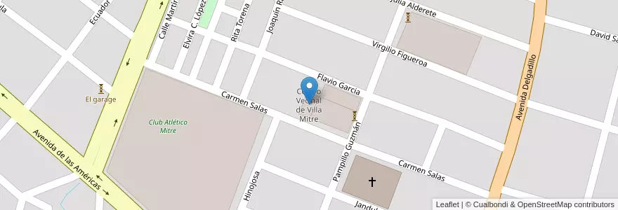 Mapa de ubicacion de Centro Vecinal de Villa Mitre en 아르헨티나, Salta, Capital, Municipio De Salta, Salta.
