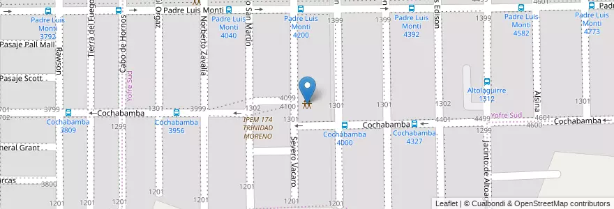 Mapa de ubicacion de Centro Vecinal Yofre Sud en آرژانتین, Córdoba, Departamento Capital, Pedanía Capital, Córdoba, Municipio De Córdoba.