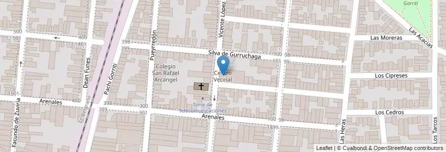 Mapa de ubicacion de Centro Vecinal en Аргентина, Сальта, Capital, Municipio De Salta, Salta.