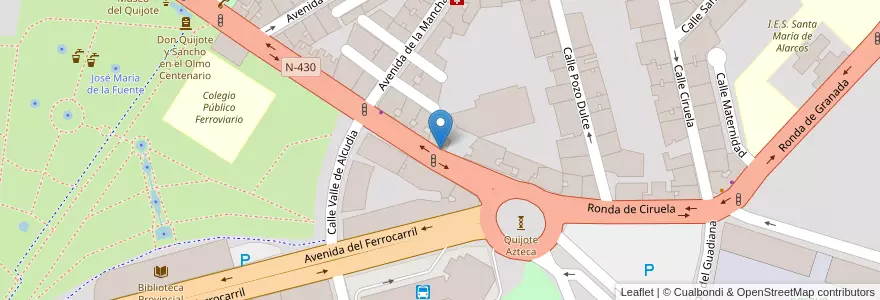 Mapa de ubicacion de Centro Veterinario Gasset en Espagne, Castille-La Manche, Ciudad Real, Campo De Calatrava, Ciudad Real.