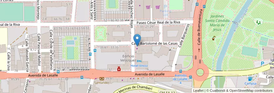 Mapa de ubicacion de Centro Veterinario La Salle en 西班牙, Castilla Y León, Salamanca, Campo De Salamanca, Salamanca.