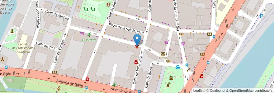 Mapa de ubicacion de Centro veterinario Neptuno en Espanha, Castela E Leão, Valladolid, Valladolid.