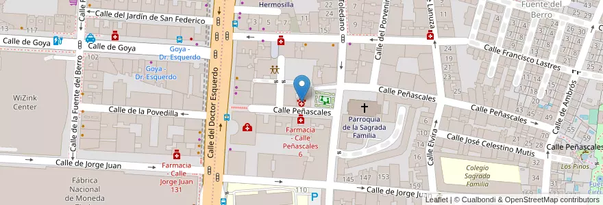 Mapa de ubicacion de Centro Veterinario Peñascal en Spanje, Comunidad De Madrid, Comunidad De Madrid, Área Metropolitana De Madrid Y Corredor Del Henares, Madrid.