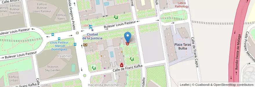 Mapa de ubicacion de Centro Veterinario Teatinos en Spanien, Andalusien, Málaga, Málaga-Costa Del Sol, Málaga.