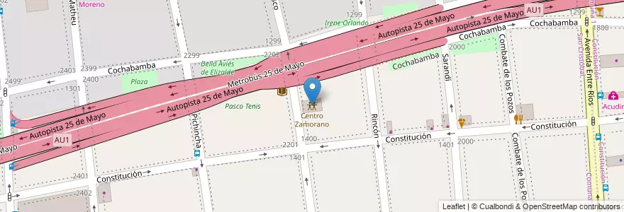 Mapa de ubicacion de Centro Zamorano, San Cristobal en Arjantin, Ciudad Autónoma De Buenos Aires, Comuna 3, Buenos Aires.