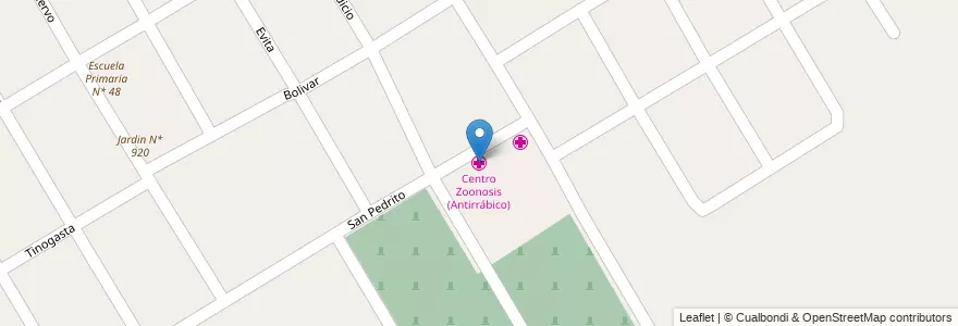 Mapa de ubicacion de Centro Zoonosis (Antirrábico) en Argentinië, Buenos Aires, Partido De Esteban Echeverría, Monte Grande.