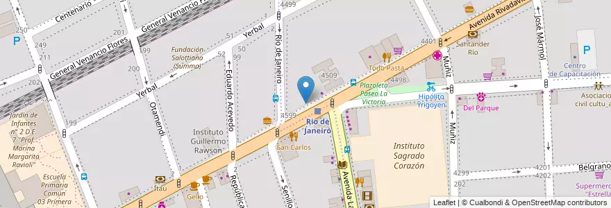 Mapa de ubicacion de Centros de Estudios Nueva Vida, Almagro en الأرجنتين, Ciudad Autónoma De Buenos Aires, Buenos Aires.
