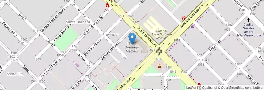 Mapa de ubicacion de CEP N° 32 Domingo Matheu en 阿根廷, Chaco, Departamento San Fernando, Resistencia, Resistencia.