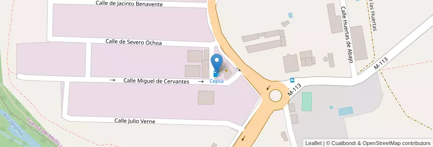 Mapa de ubicacion de Cepsa en Spanien, Autonome Gemeinschaft Madrid, Autonome Gemeinschaft Madrid, Cuenca Del Medio Jarama, Paracuellos De Jarama.