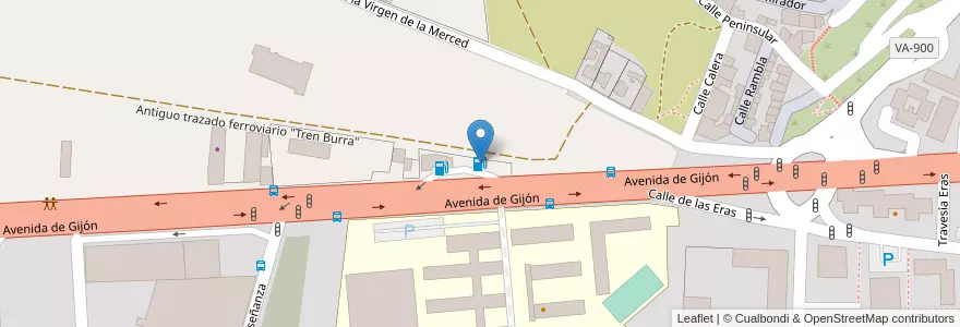 Mapa de ubicacion de Cepsa en スペイン, カスティーリャ・イ・レオン州, Valladolid, Valladolid.