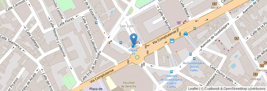 Mapa de ubicacion de Cepsa-Elf en إسبانيا, منطقة مدريد, منطقة مدريد, Área Metropolitana De Madrid Y Corredor Del Henares, القلعة الحجارة.