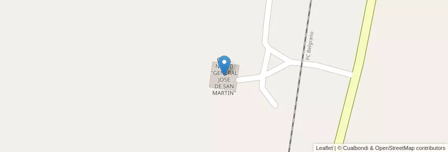 Mapa de ubicacion de C.E.R. N° 270 "GENERAL JOSE DE SAN MARTIN" en Argentina, Santa Fe, Departamento Vera, Municipio De Toba.